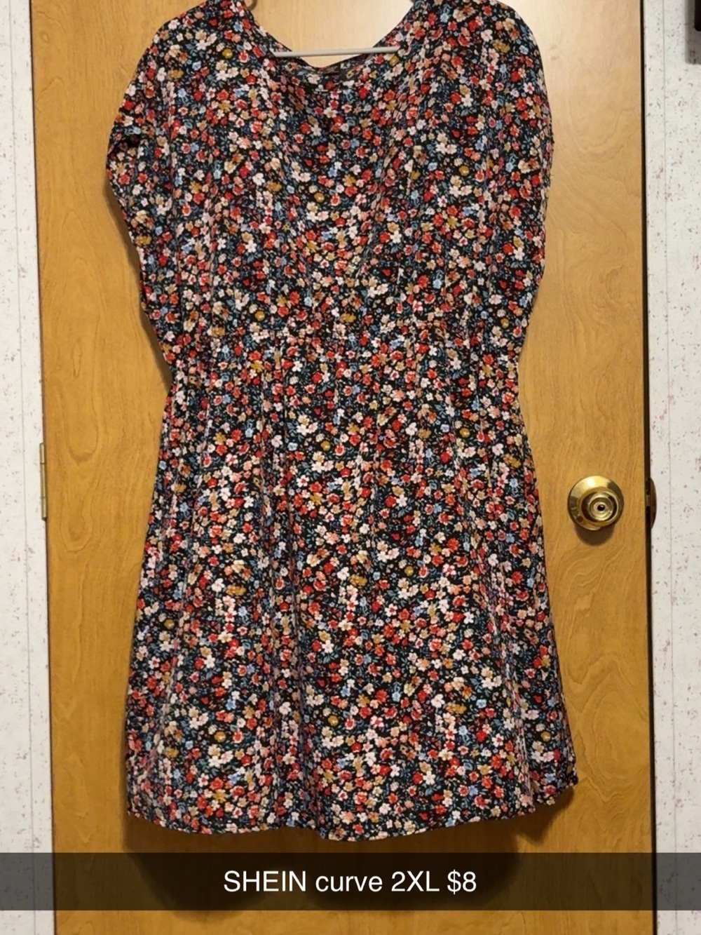 Black Floral Casual Dress